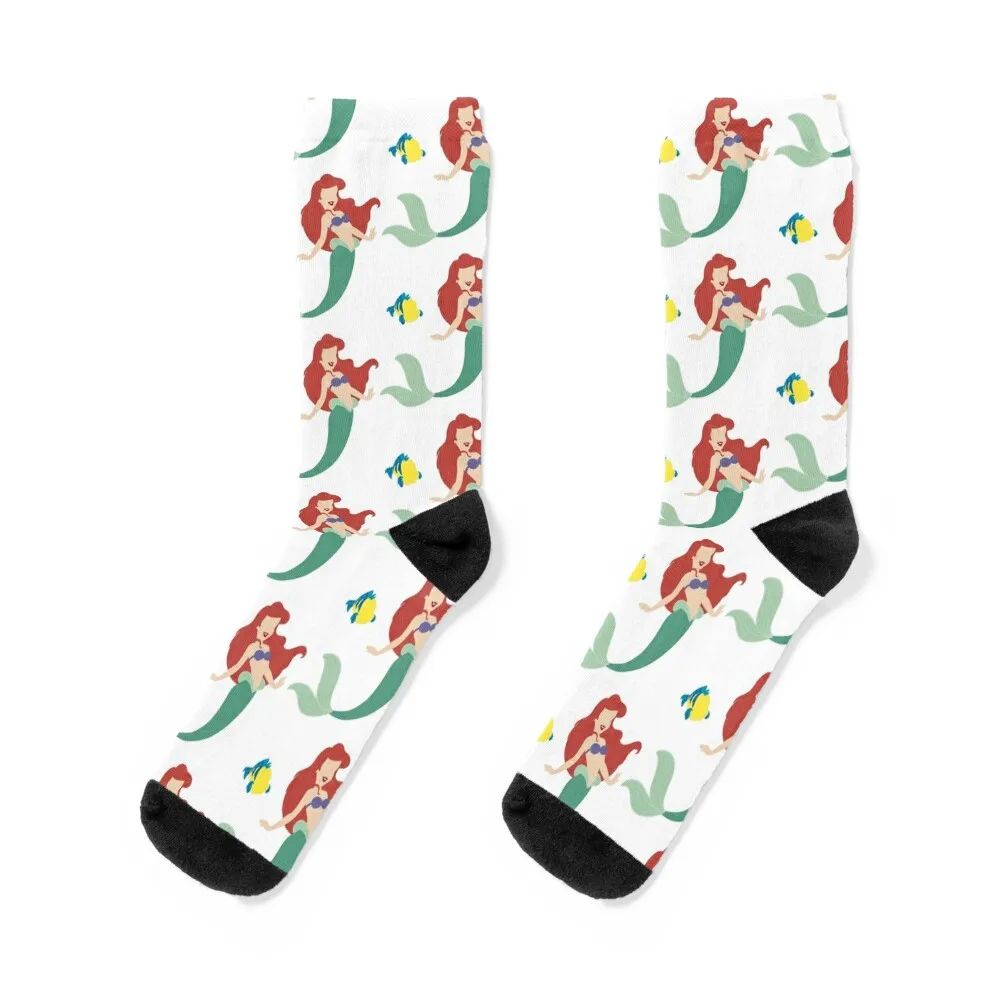 

The Little mermaid Socks sport christmass gift funny sock warm winter Girl'S Socks Men's