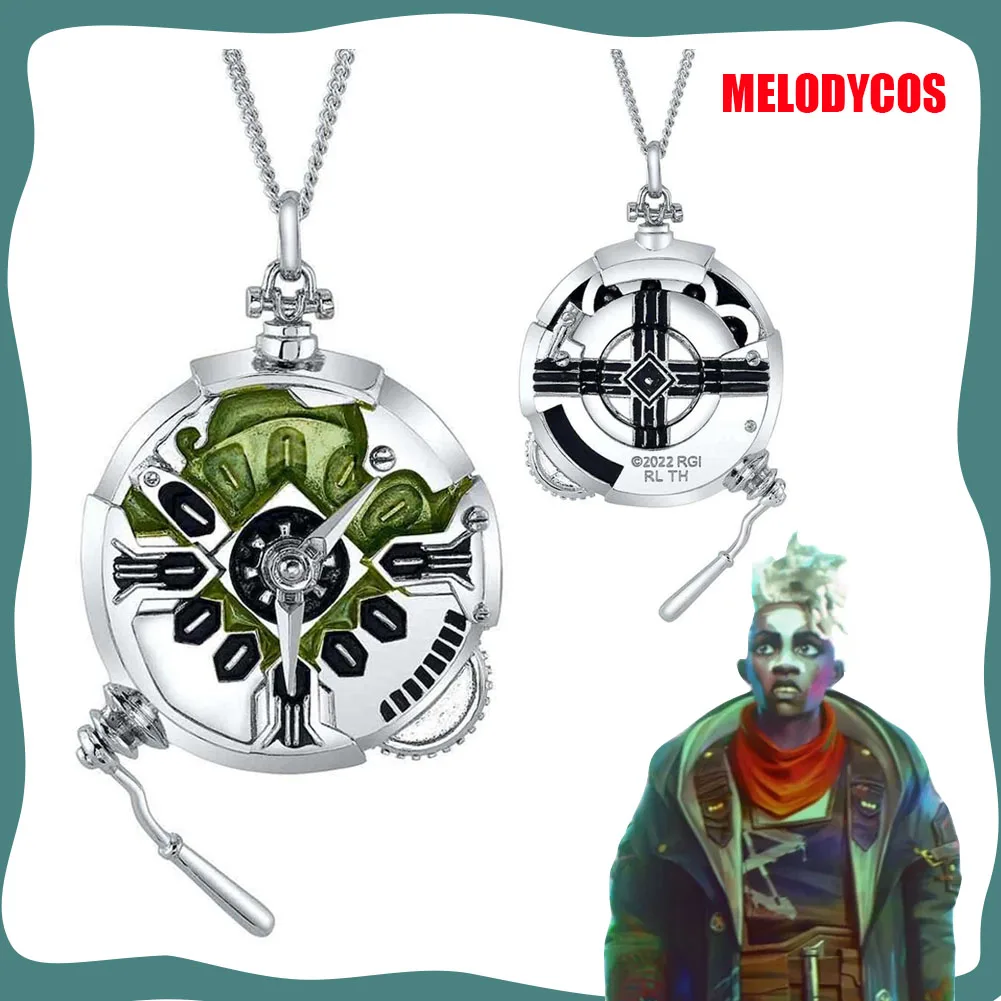 Arcane Ekko Cosplay Collier Pendentif, Chronomètre, JOGame, LoL TV, Accessoires de Costume de Jeu de rôle, Accessoire de Décoration, Bijoux Cadeau pour Homme et Femme