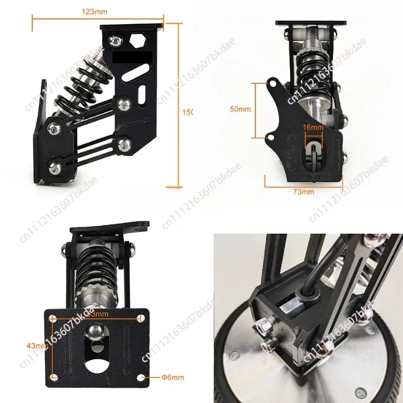 Pair of Spring Shock Absorption Suspension Bracket For Single Axle Electric Hub Wheel Hoverboard Motor