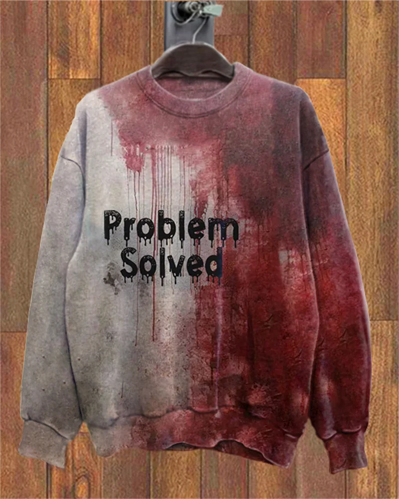 2024 Halloween horror digital printed men's round neck sweatshirt holiday casual sweatshirt hot sale in Europe and America