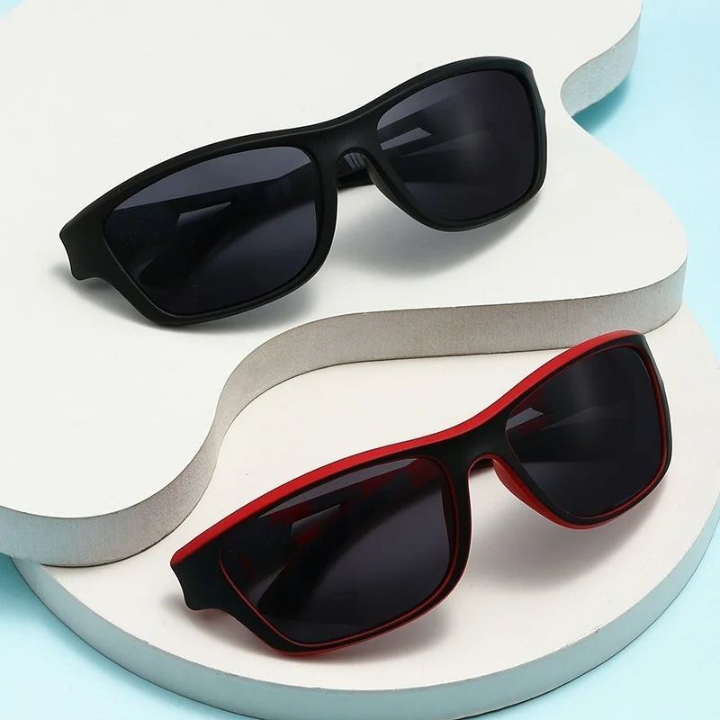 2PCS Square Cycling Sunglasses Colorful Lens as Driving Hiking and Running UV400 Eyewear for Men Women