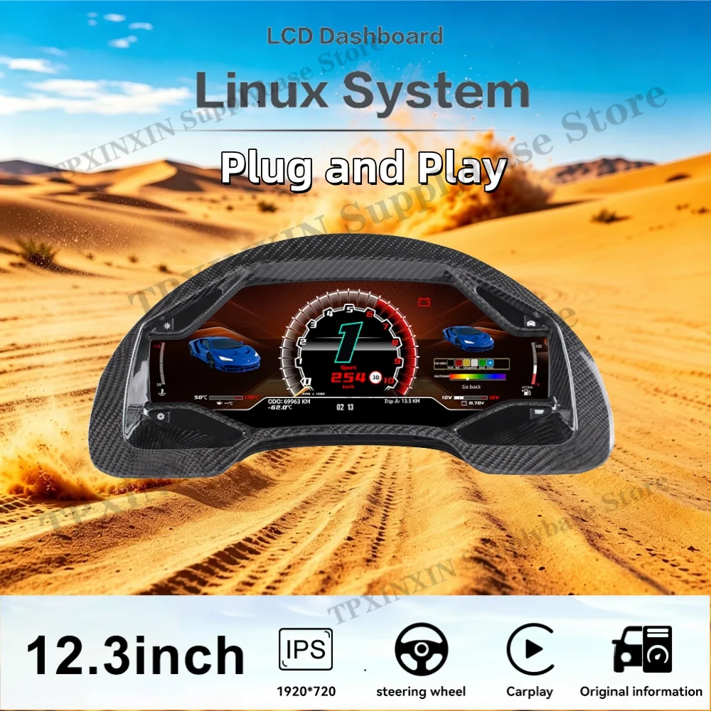 For Lamborghini Gallardo Huracan 2003~2015 Digital Performance Display Dashboard DenaliDigital Instrument Cluster Android radio