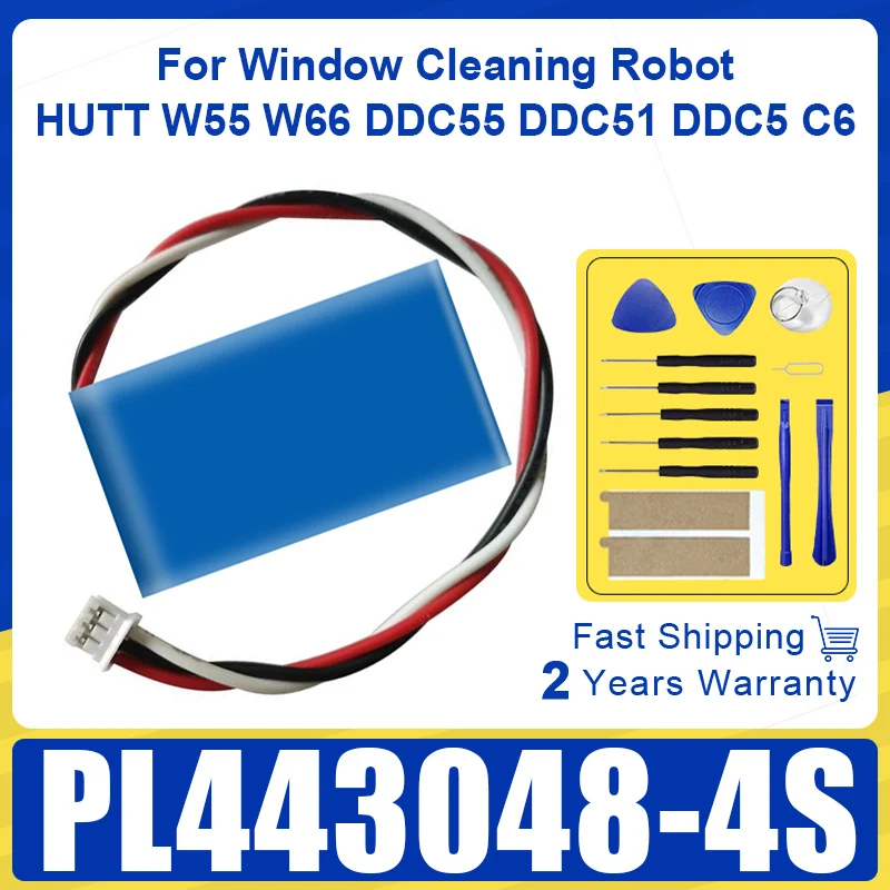 443048-4S 14.8V 800mAh Li-Ion Battery For Window Cleaning Robot PL443048-4S HUTT W55 W66 DDC55 DDC51 DDC5 C6 배터리 G104