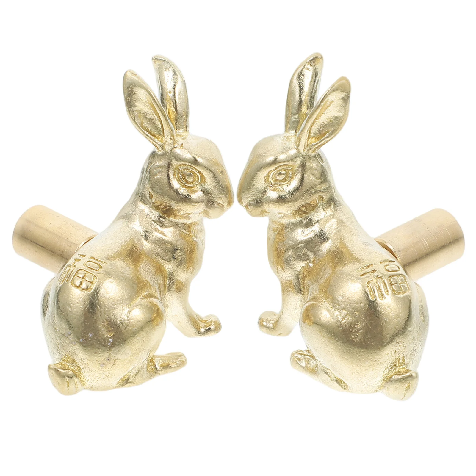 

2Pcs Brass Bunny Cabinet Knobs Decorative Rabbit Drawer Handles for Kids Room Nursery Furniture Pulls Durable Finish