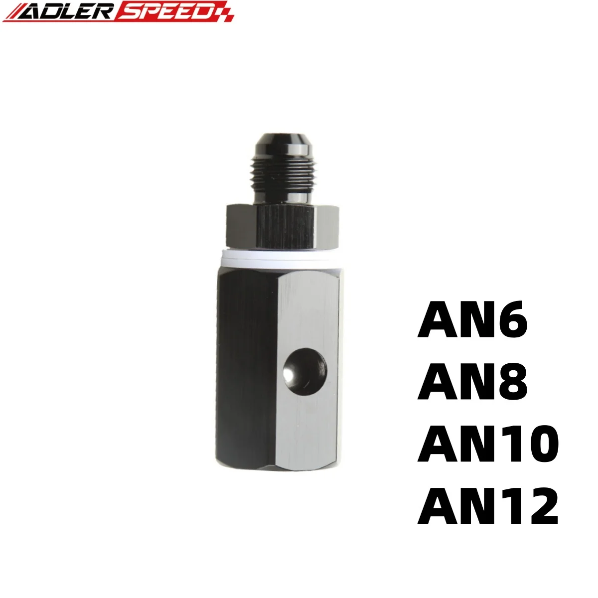 

6AN 8AN 10AN Male Fuel Cell Tank Rollover Vent Valve Aluminum Anodized Fuel Cell Vent Roll Over Valve Mounted Fitting Adapter