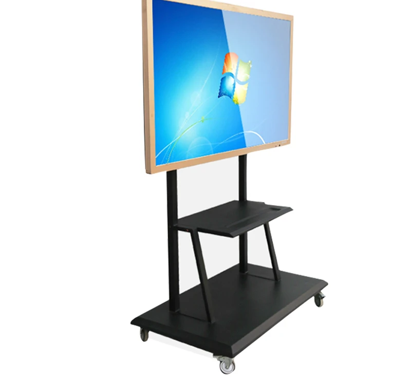 High quality factory Mobile TV cart fits 65 to 86 LCD TV or interactive flat panel TV wall mount Easy to move bracket car