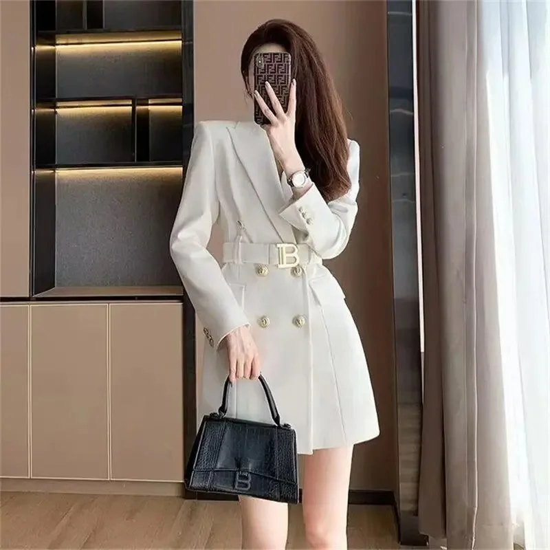 2025 Summer New Fashion Temperament Women\'s Dress Small Fragrance French High-grade White Dress Summer Niche Design Suit Skirt