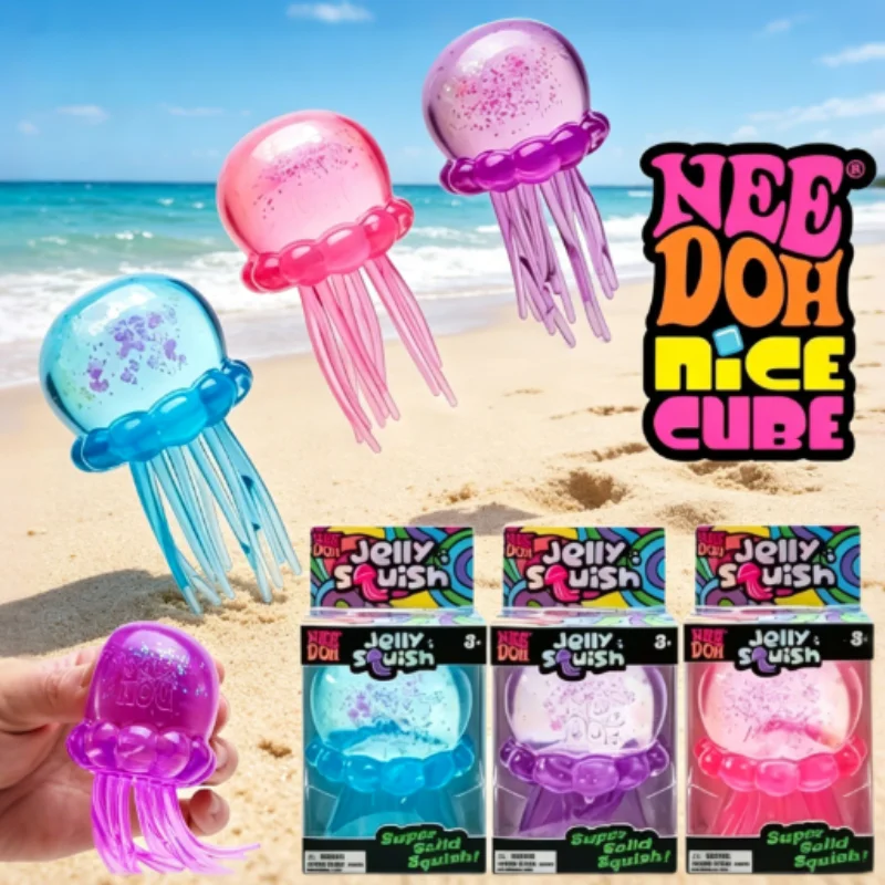 

Fashion Nee Doh Jellyfish and Cube Squeeze Toys, Soft Jelly Sensory Stress Relief Toys NeeDoh