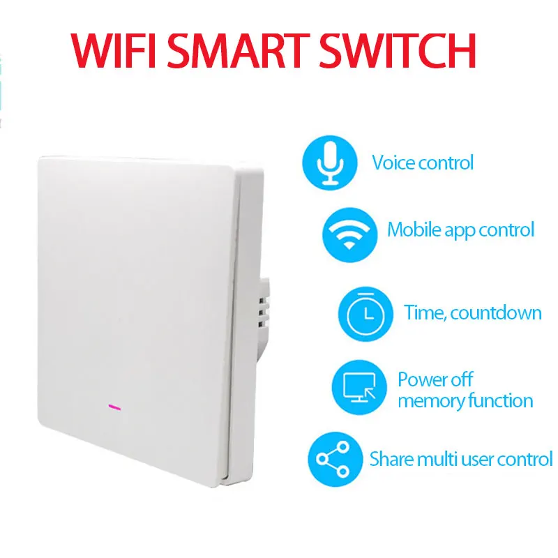 Tuya WiFi สมาร์ทสวิทช์ 1/2/3 GANG EU 10A ไร้สาย PUSH ปุ่มฉาก Wall Light สวิทช์จับเวลา Smart Life สําหรับ Alexa Home