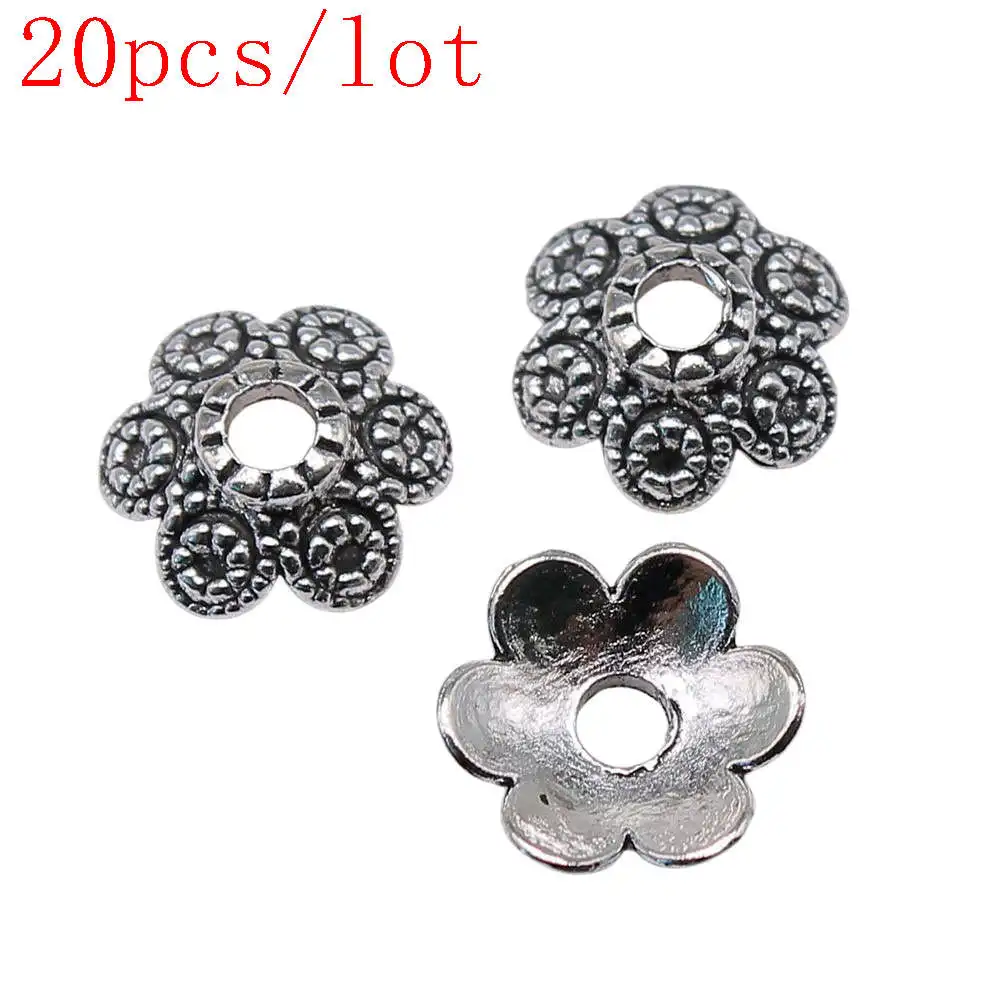 Carved Flower Beads Caps Components Diy Jewelry Making Supplies Crafts