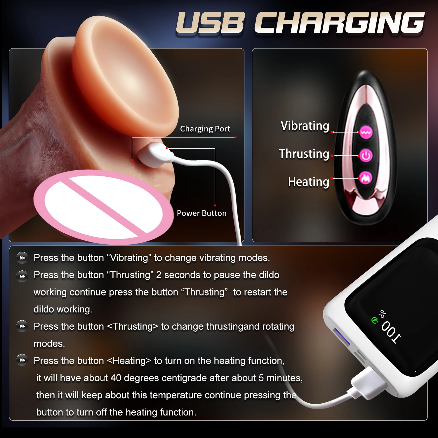 واقعية دسار هزاز القضيب الاصطناعي تلسكوبي سوينغ التدفئة عن بعد قضبان اصطناعية قابلة للشحن الهزاز للنساء مثلي الجنس الجنس لعب