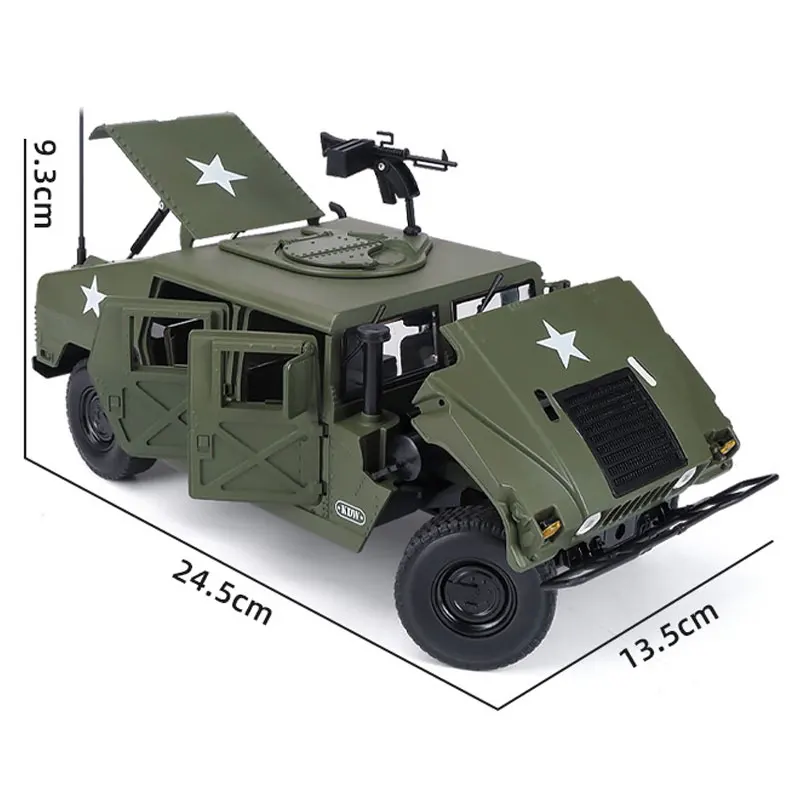 Modèle de voiture moulé sous pression, véhicule tactique, voiture blindée militaire, modèle en alliage avec LED 7 portes ouvertes, jouet de Collection de loisirs, 1/18