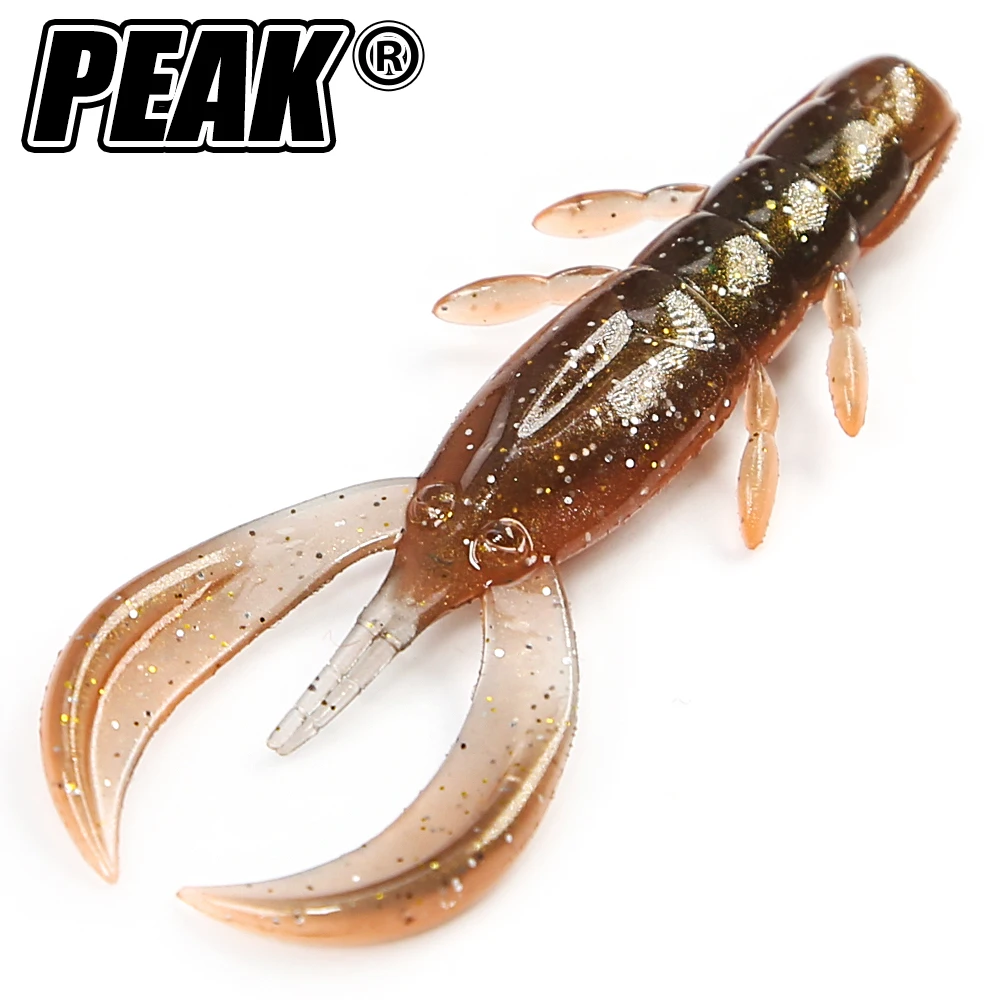 PEAK CRAZY 63mm/2.5in Lobster Soft Plastic Lure Fishing Lures Attractive Shrimp odor salt Wobbler