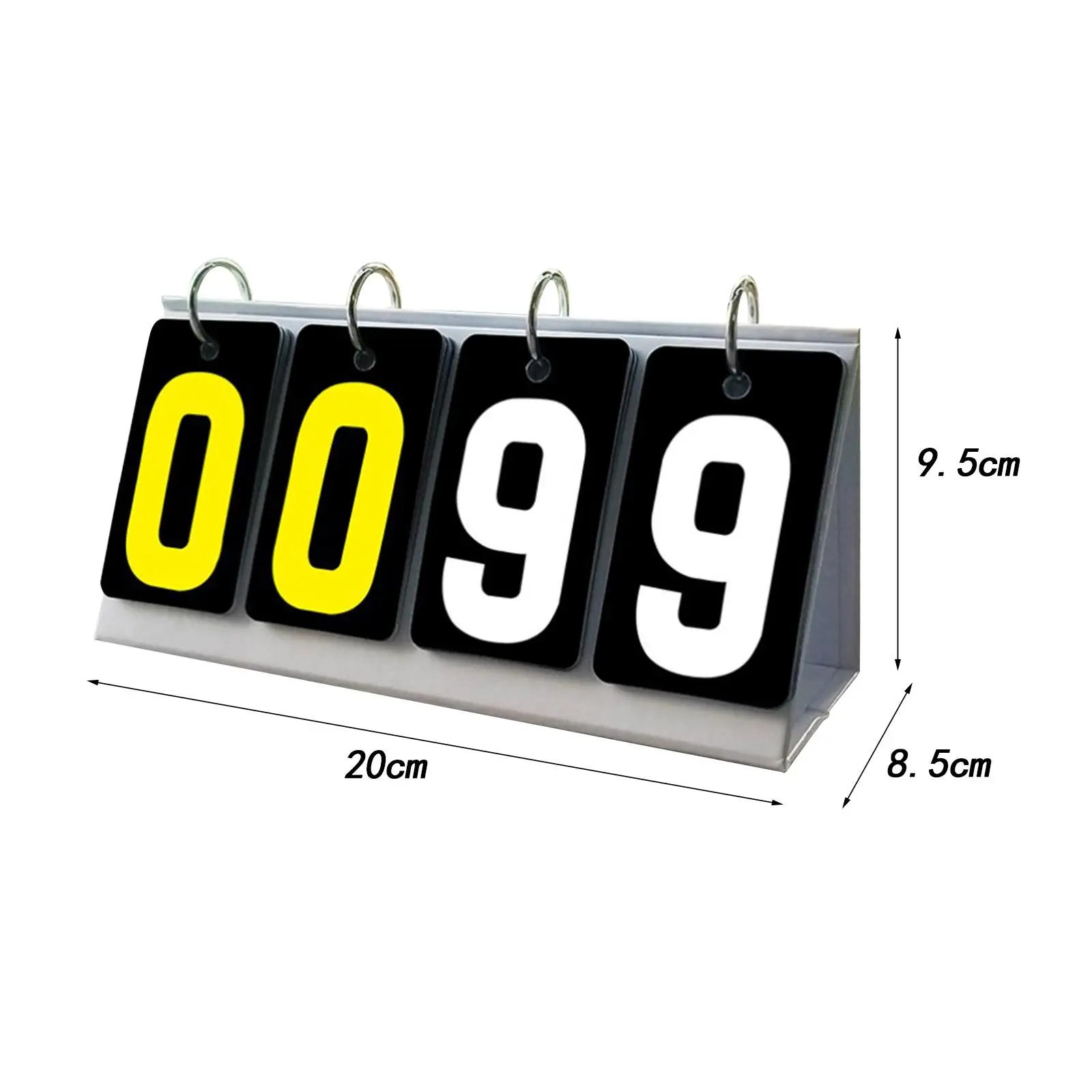 Flip Number Score Board Score Flipper Accessories Scoring Board Scorekeeper 4 digits for Baseball Football Basketball Outdoor