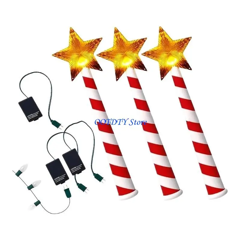 

367A Light up LED Magical Wand Ornament for Christmas Tree Mantels Tabletop Display