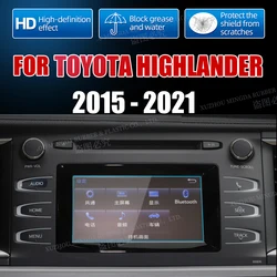 For Toyota Highlander 2015 2016 2017 2018 2019 2020 2021 6.1 inch GPS Screen Tempered Glass Protective Film Anti-scratch