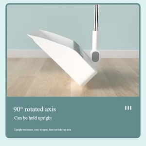 Casa dobrável vassoura pá conjunto escova macia batedor vassoura tira antiaderente cabelo varrendo limpeza e raspagem 6 principais vendas embaralhador carta - №5