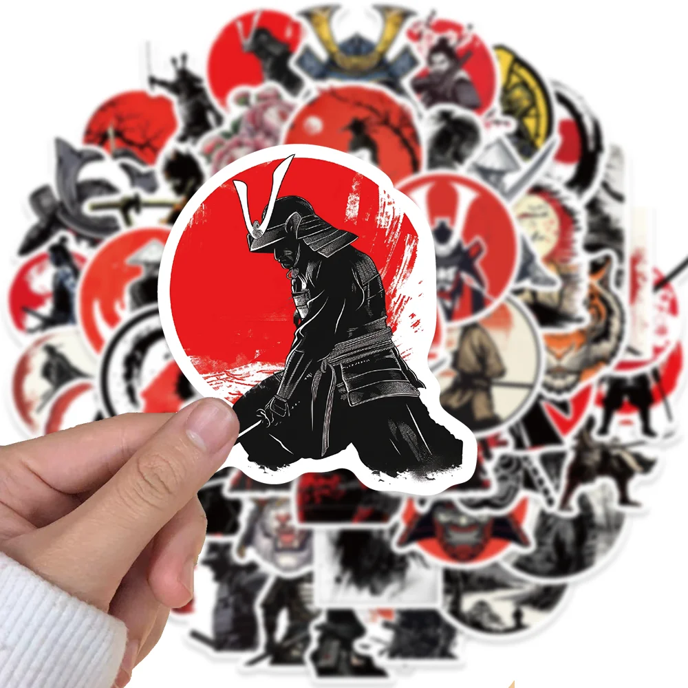 50pcs  Japanese Samurai Bushido Evil Ghost Stickers Waterproof DIY Ipad Laptop Scrapbook Notebook Diary Kids Toy Decoration