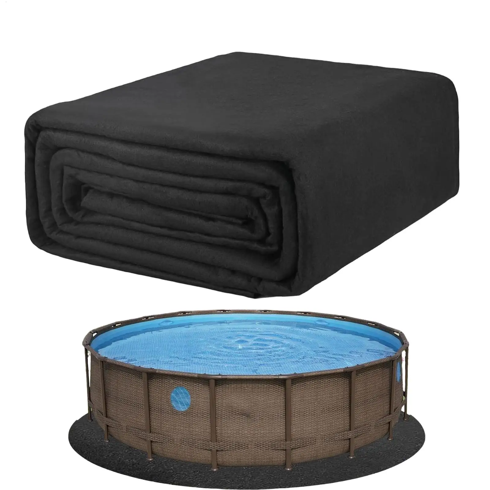 Thickened round pool liner Swimming pool floor protection mat Round Puncture-Resistant Pre-Cut Under Pool Liner Pad Pool Pad