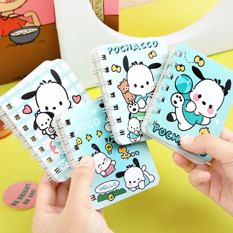 Sanrio A7 Notebook Kawaii Kuromi Melody Cinnamoroll Portable Coil Account Book Cute Student Pocket Notepad Stationery Girl' Gift