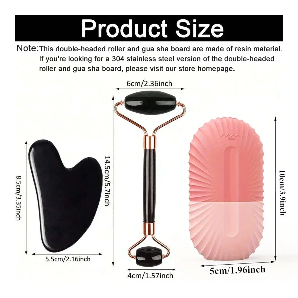 1-3pcs Ice Face Roller Skincare Tools Set Ice Face Roller & Gua Sha Tools Ace Massage Roller Lifting Contouring Self Care Gifts