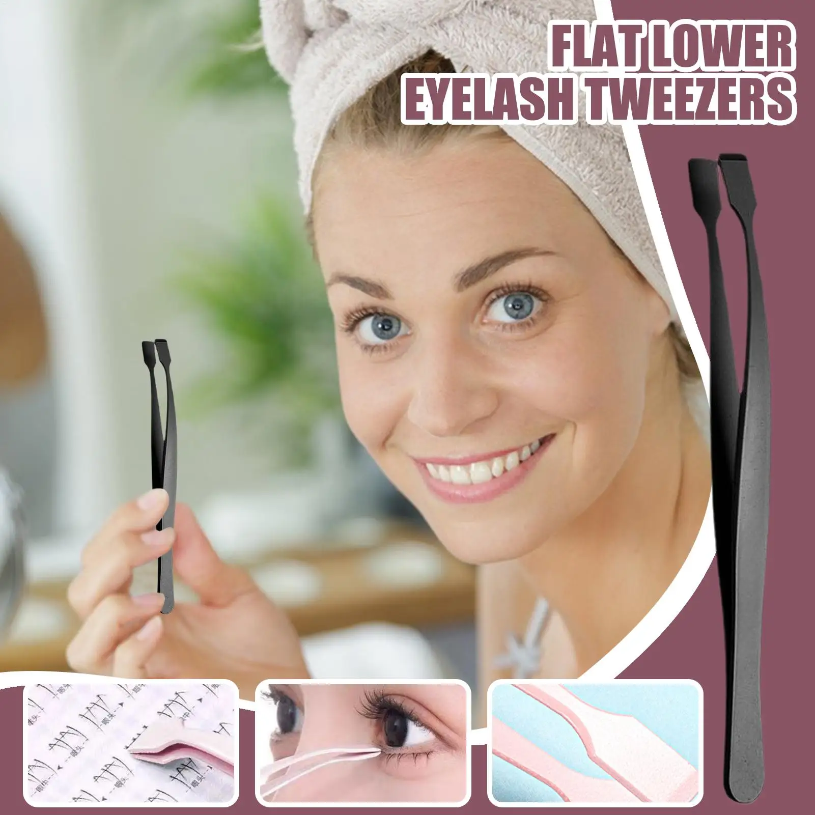 Lash Applicator Tool Eyelash Cluster Applicator Tweezers Non