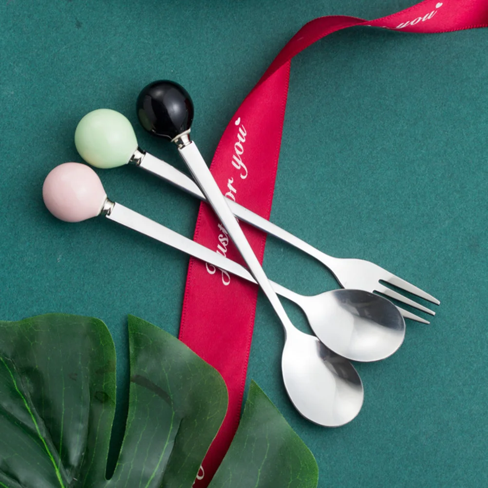 

6 Pcs Premium Quality Flatware Home Tableware Dessert Fork Creative Mini Restaurant