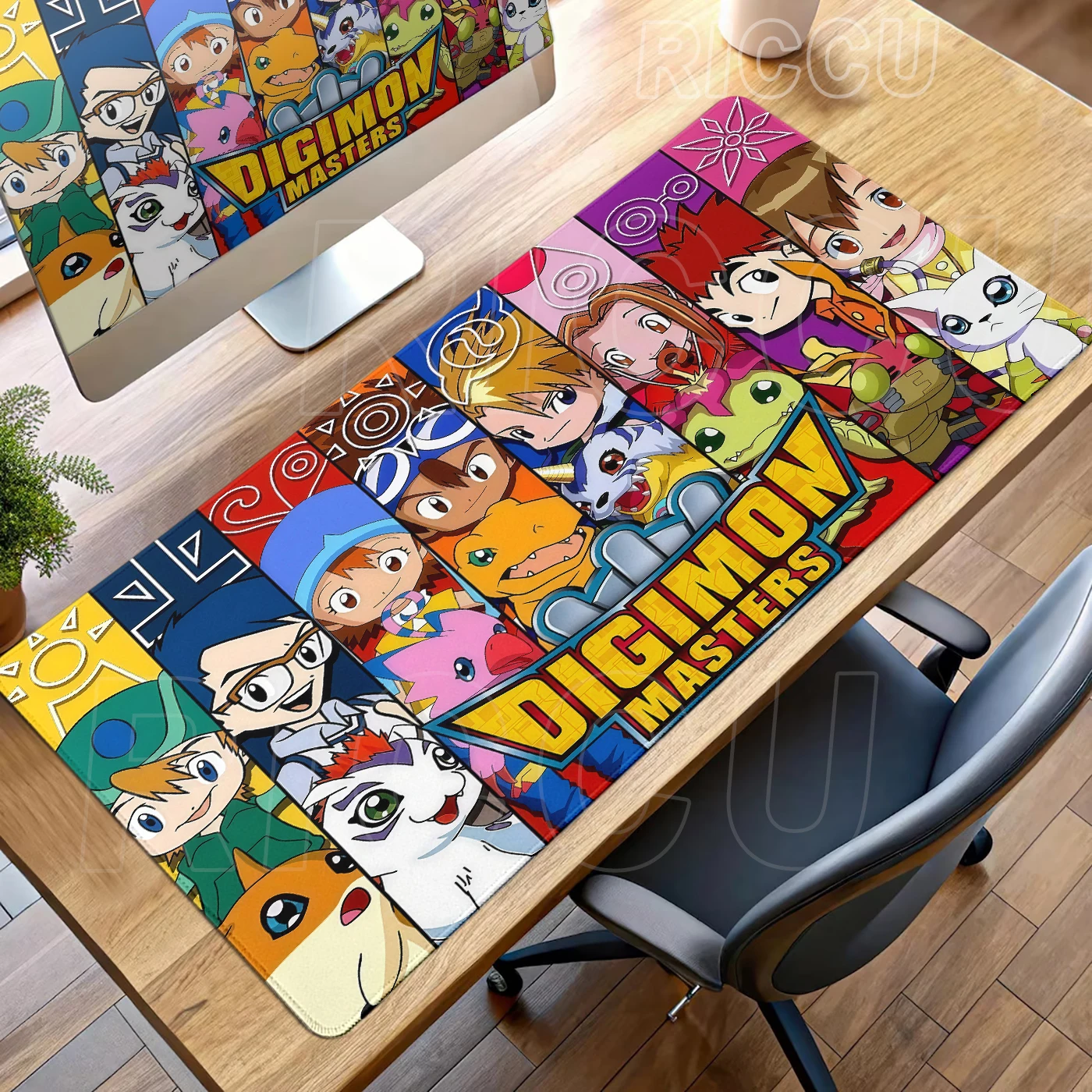 Anime Mousepad Digimon Adventure Gamer Desk Mat Office Large Computer Non-slip E-Sports Mouse Pad Desks Accessories Gaming Pads