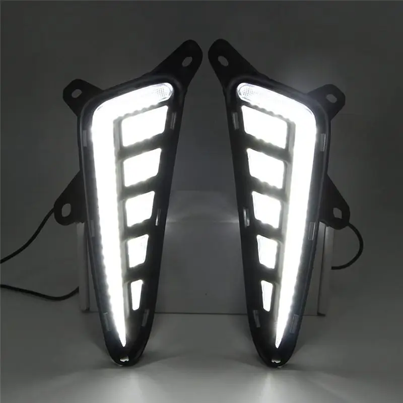 

A96E-LED DRL Driving Fog Lamp For Toyota C-HR CHR 2016-2021 Front Daytime Running Light W/Dynamic Sequential Turn Signal