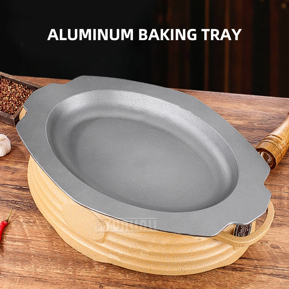 Kitchen Fish Cooking Equipment High Fire Induction Cooker Aluminum Alloy Non Stick Baking Plate Fish Oven