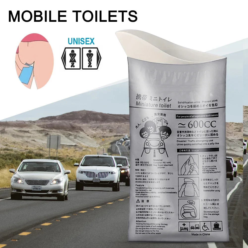 Disposable Travel Mobile Toilet Portable Urinal Bag car Outdoor Emergency Urine Bags 600ml  for Female Baby Male Vomiting Bag