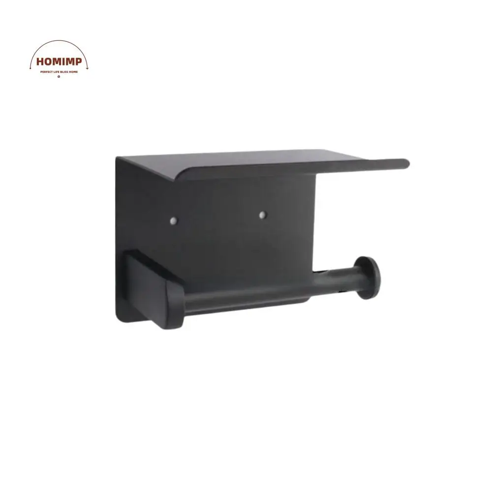 

Wall Mounted Toilet Roll Holder with Storage Rack with Screw Toilet Paper Storage Rack Rust-proof Stainless Steel
