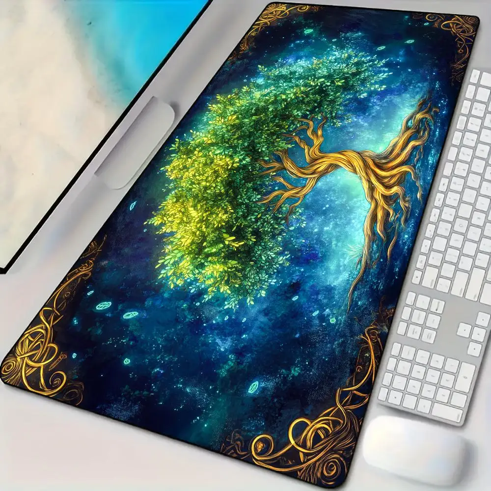 Mysterious Magic Giant Tree Mouse Pad Desk Mat Large Computer Office Carpet Mousepad Gamer Gaming PC Accessories Keyboard Rug