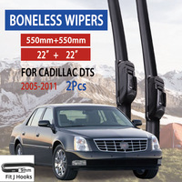 For Cadillac DTS  2005-2011 Car Windshield Wiper U-type Soft Rubber Frameless Bracketless Car Wipers 22\