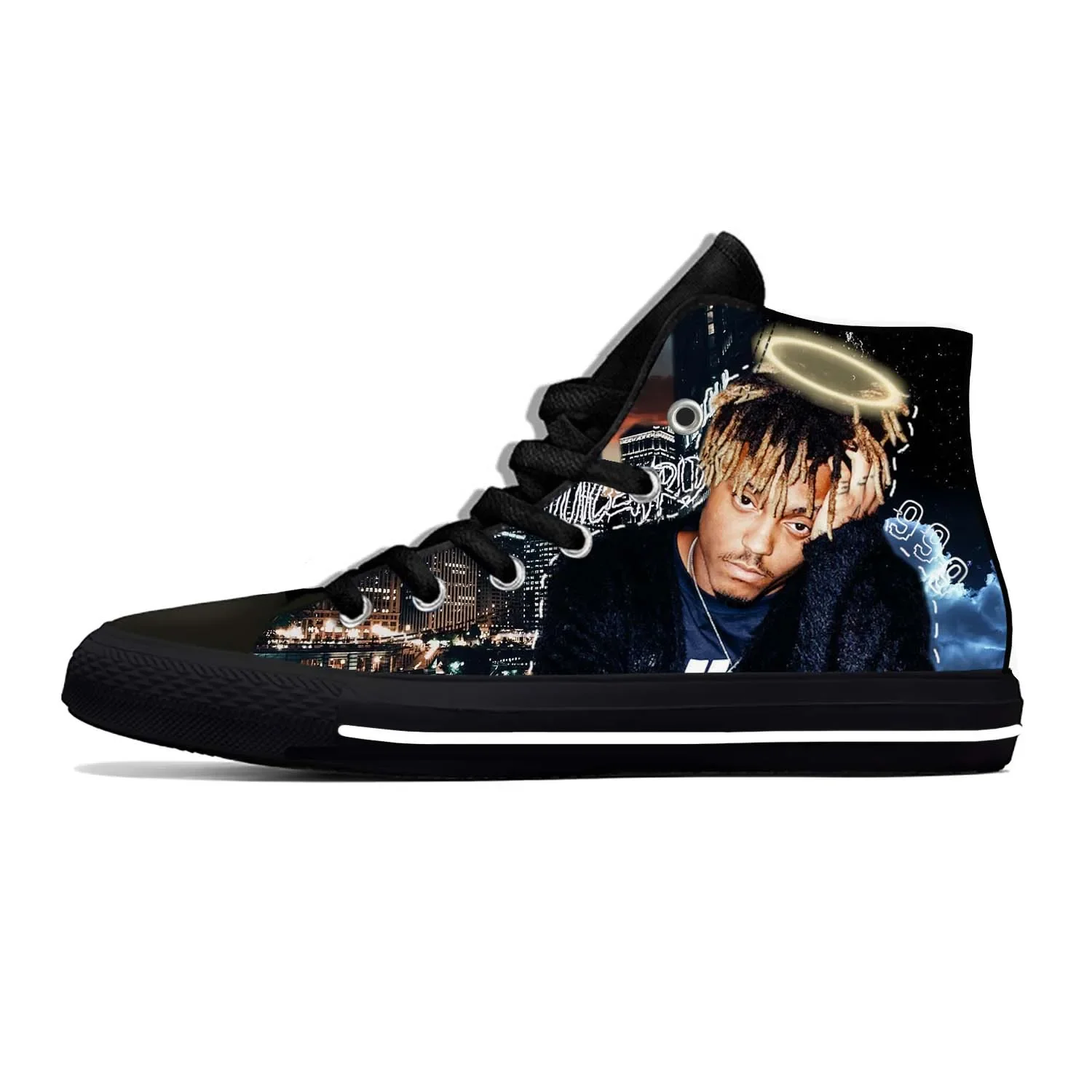 

Juice Wrld 999 Hip Hop Rapper Rap Singer Music Casual Shoes High Top Breathable Men Women Sneakers Lightweight Cool Board Shoes