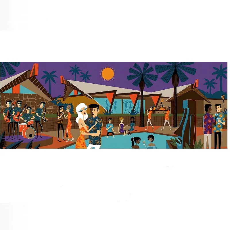 Josh Agle Shag Fine, Print Art Canvas Poster, For Living Room Decor Home Wall Picture