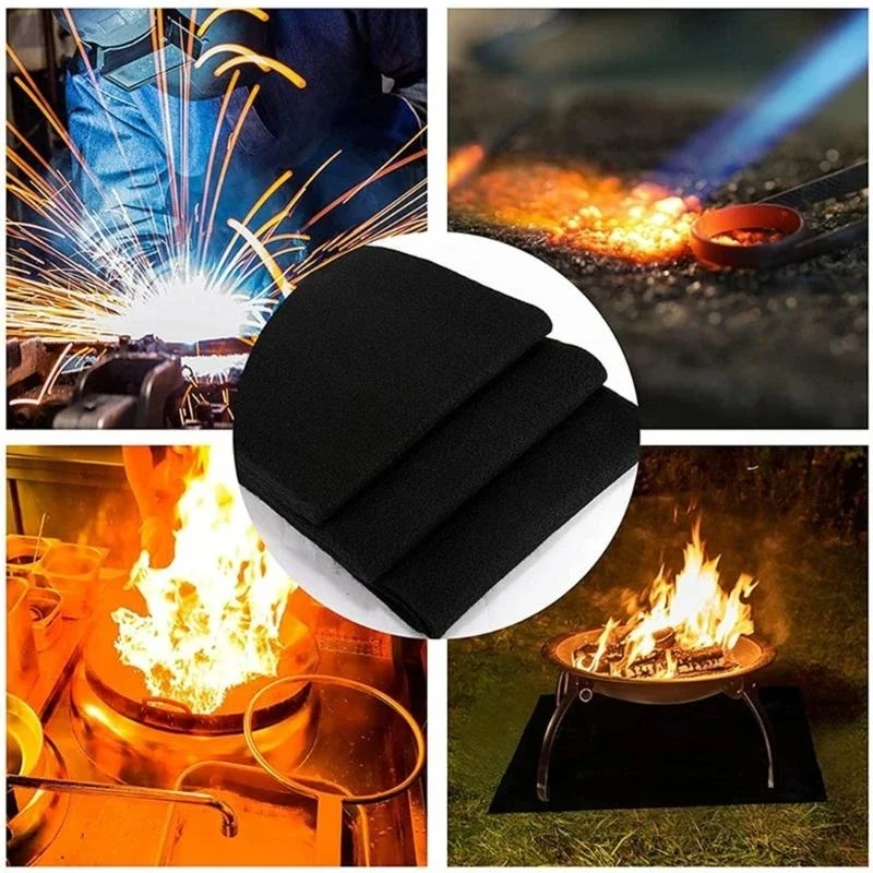 Flame Retardant Thermal Insulation Mat Carbon Fiber Construction Blanket For High Temperature Welding Pipe Maintenance K1KF