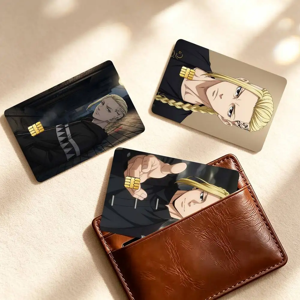 T-Tokyo Revengers K-Ken Ryuguji  Credit Card HD Stickers Game Card Decal Small Chip Waterproof Sticker Gift