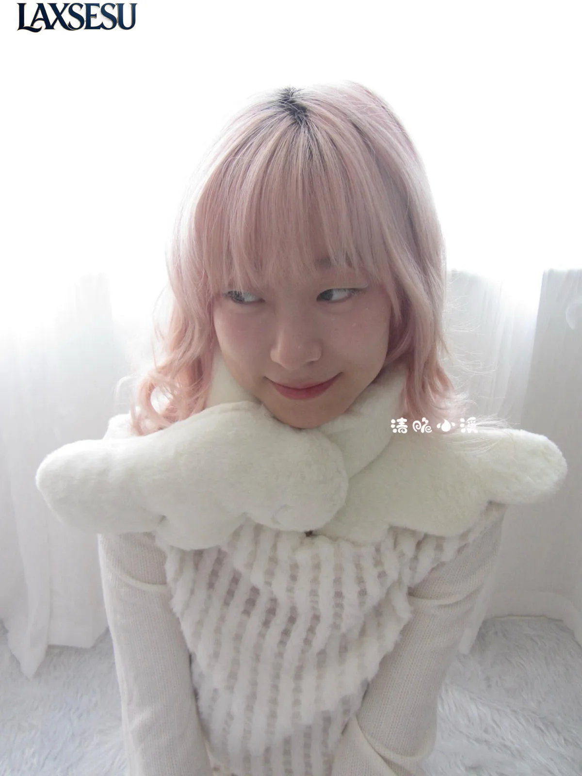 Original Design Lolita Mass-produced Cute Winter New Snow Melting Angel Plush Wing Shape Versatile Warm Scarf for Women
