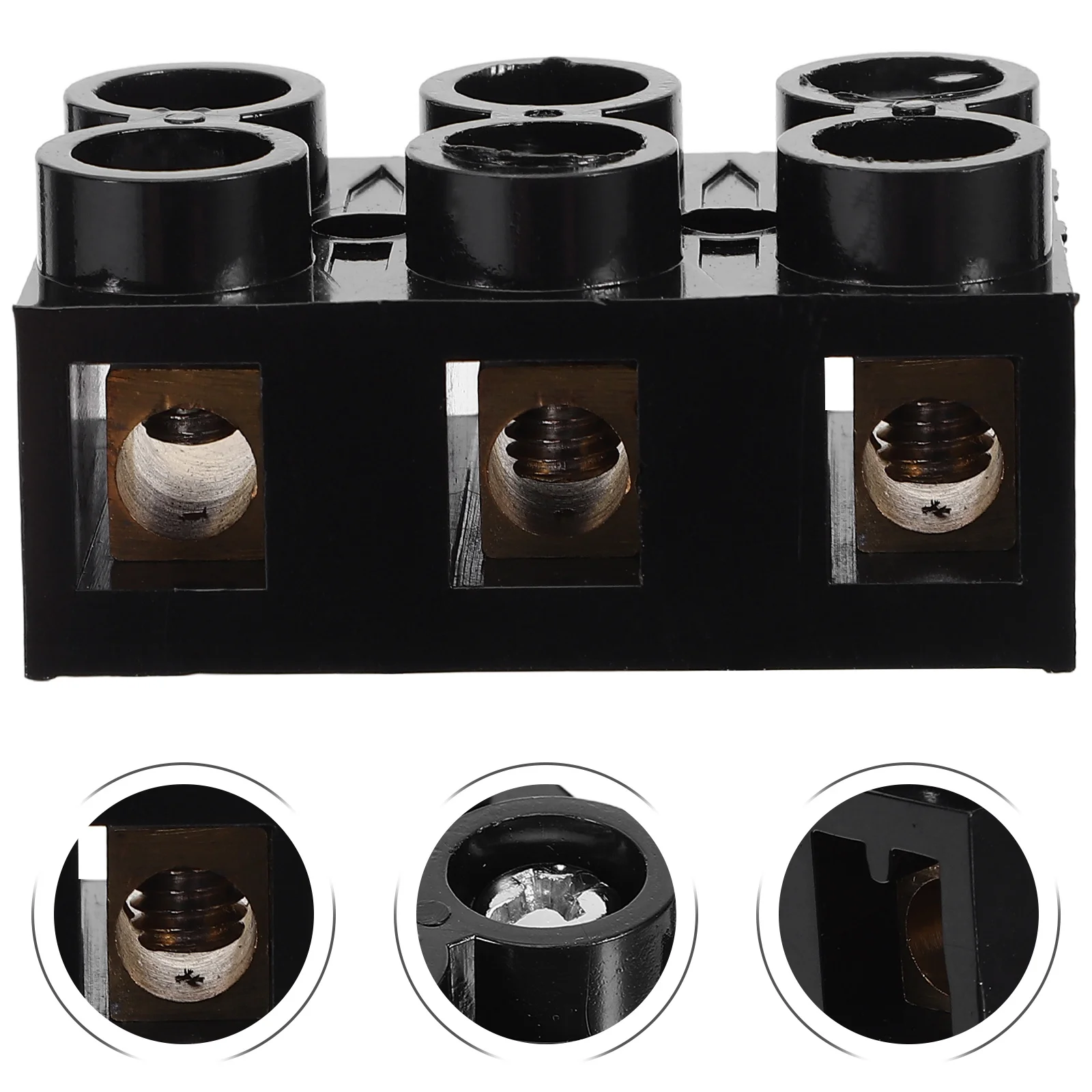 

60a 3 Position Screw Terminal Connector Dual Row Wiring Tool High Voltage Ground Circuit Block Jx5-6003 Screw Terminal Block