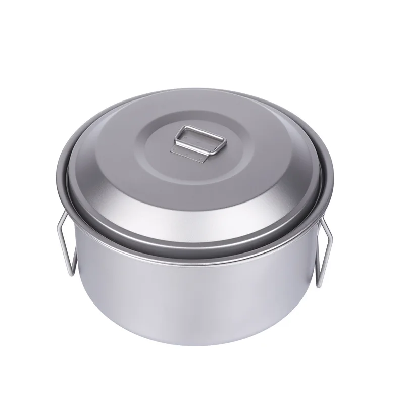 Pure Titanium 2.8L Soup Pot Home Outdoor Camping Hot Pot Large Capacity Picnic Pot Steamer Titanium Hiking Cooking Equipment