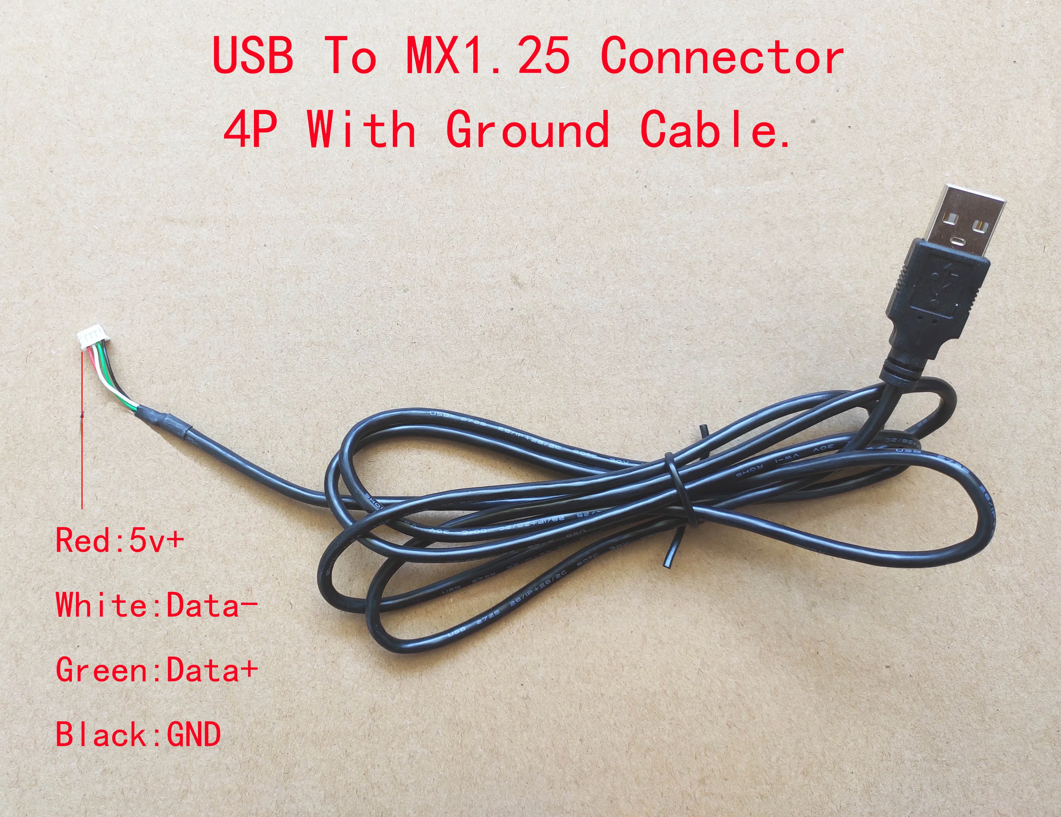 USB TO MX1.25  Cable 4P With Ground Cable 1.2M for MX1.25 Connector For  Board Debug Cable Serial Communication Cable