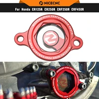 NICECNC tapa transparente de filtro de aceite de motor para Honda CRF250R CRF250RX CRF450R CRF450RWE CRF450X CRF450RX CRF450L CRF450RL