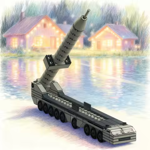 131pcs MOC Mini ICBM Truck Model Building Blocks Assemble Architecture DIY Christmas Gifts Creative Toys Brick Idea Education