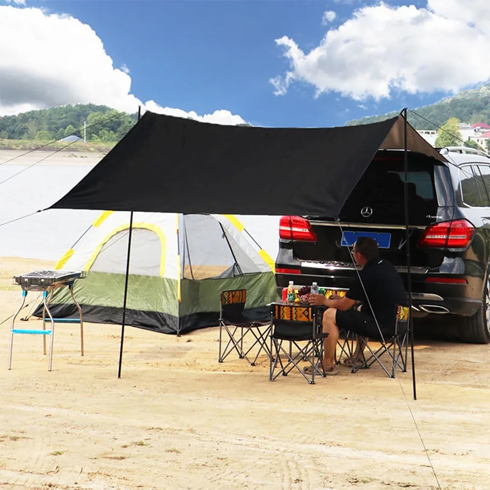 Van Awnings for Camping Waterproof Rooftop Awning Tent Shade Vehicle Awning Room for 4x4/Car/SUV/Truck Easy for Camping