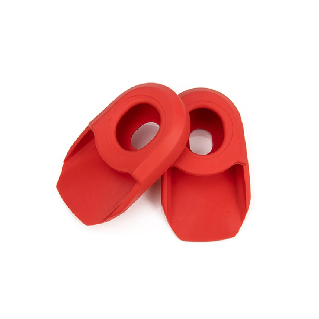 VIARON 2 Pieces Bike Crank Arm Protector Mountain Bicycles Cycling Cap Elastic Cover Reusable Outdoor Guard Boot Parts  Red