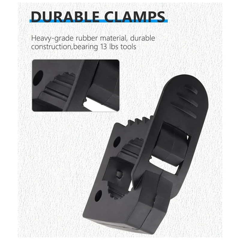 Suporte de pá para suporte de alça ABAH-Jack, montagem de braçadeira de borracha cabe em ferramentas de 1-1/7 polegadas a 1-3/7 polegadas de diâmetro