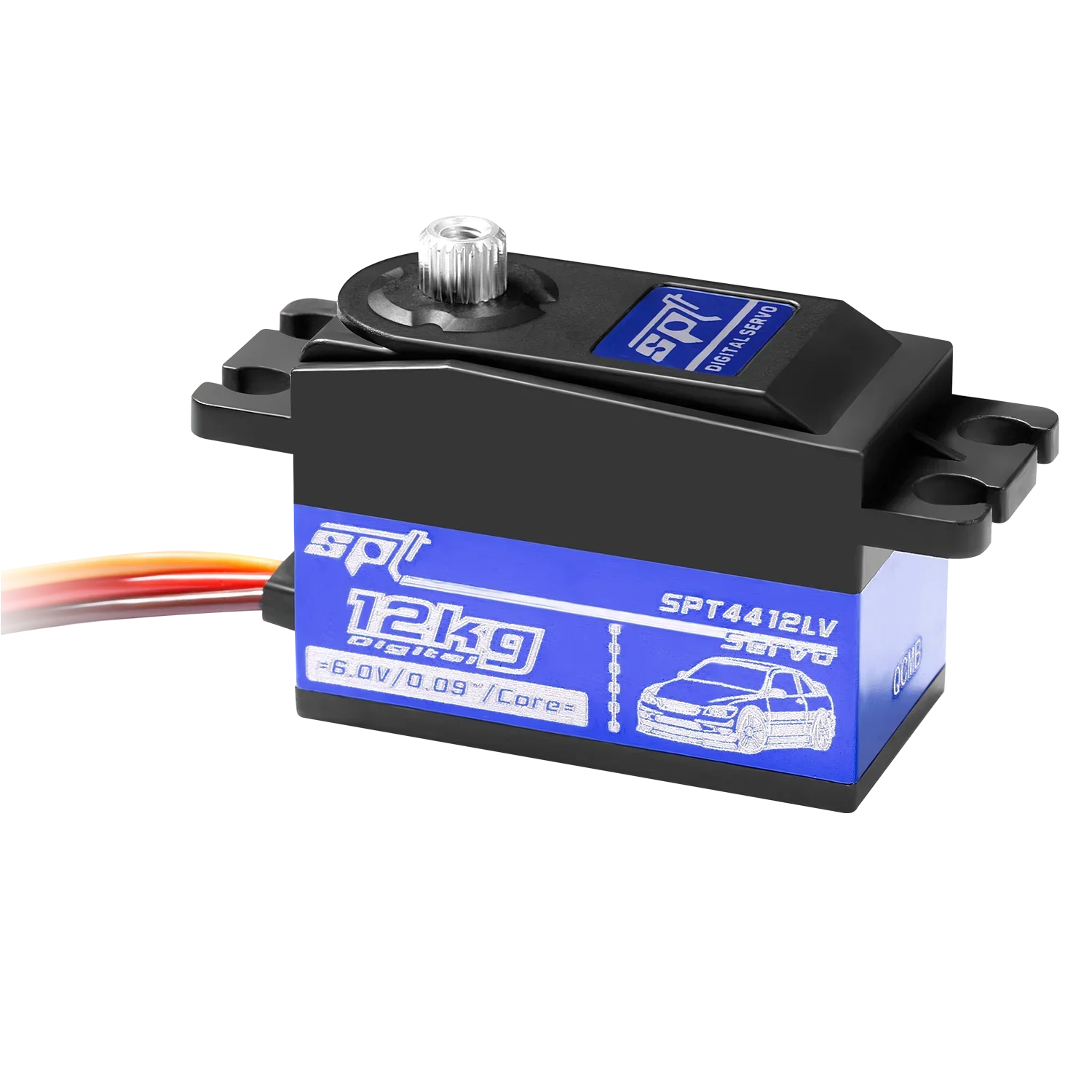 Servo SPT SPT4412LV 12KG 180 °   Servo Digital de cuerpo corto de engranaje totalmente metálico para 1/10 1/12 RC modelo eléctrico coche Drift Robot Crawler