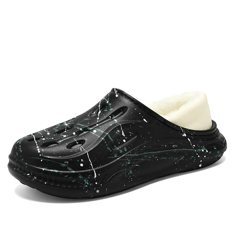 

Autumn Winter Men's Warm Cotton Slippers Outdoor Indoor Plush Flats House Warm Shoes New Male Couple Home Bedroom Cotton Slippes