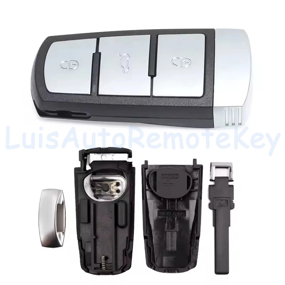 New 3 / 4 Buttons Case Smart Remote Car Key Fob Shell Cover for Volkswagen VW Passat CC 2005 2006 2007 2008 2009 2010 2011- 2015